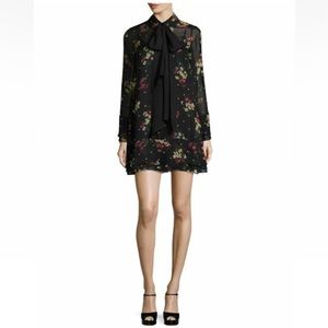 Cinq A Sept
Stevie Gilded Daisy Chiffon Mini Dress, Black Multi